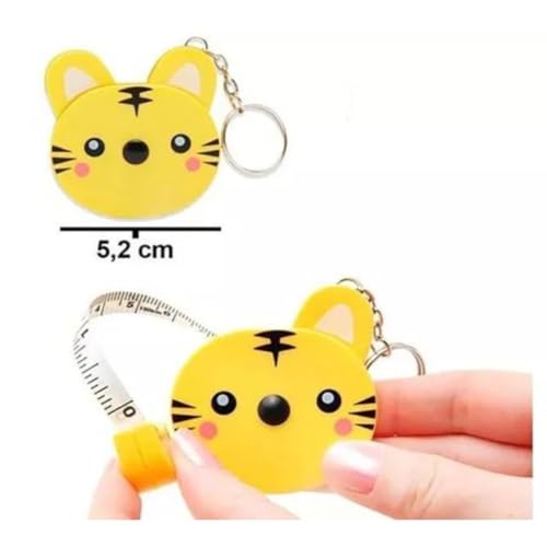 Kit Fita Métrica de Bichinho Retratil Chaveiro 150 cm Trena para Costura