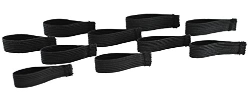 Bulk Packed Police/Fire/EMS Mourning Bands for Service Badges (Assorted Styles) (10 Black 1/2