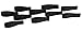 Bulk Packed Police/Fire/EMS Mourning Bands for Service Badges (Assorted Styles) (20 Black 1/2" Mourning Bands for Badges)
