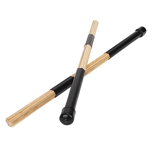 ibasenice 3pcs Bamboo Jazz Drum Brushes Sticks Pair Drum Accessories for Adults Folk Music miniatura 2