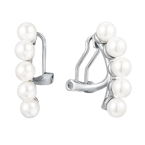 SHE'S FREE STYLE JUST FOR YOU Pearl Earrings for Women, Elegant Gold Plated Earrings with Pearls, Durable Copper pearls earrings, Perfect for Casual &