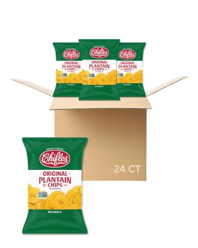Chifles Original Salted Plantain Chips, 24 Snack Bags