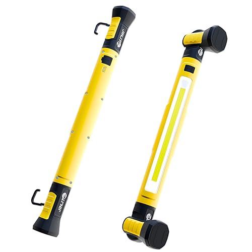 JINLITE Magnetic Work Light - 3000LM Rechargeable LED Work Light Bar, 5200mAh Under Hood Mechanic Light for Garage, Workshop, Vehicle Inspection (1 Pack, Yellow)