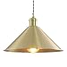 ZSML 7,87 'W Mini Pure Golded Zeitgenössische Deckenpendelleuchte mit konischem Farbton aus warmem Messing, Farmhouse Chandelier Gold Pendant