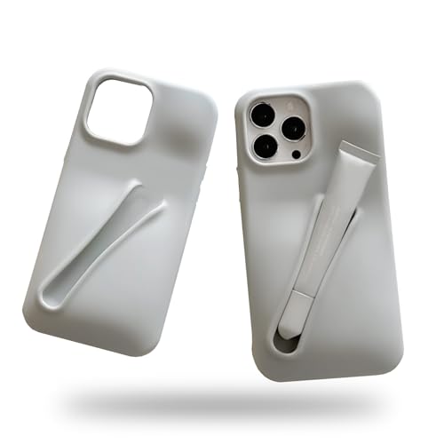 Étui brillant à lèvres iPhone 13 Pro Max gris pour vos retouches