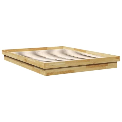 vidaXL Estructura de Cama sin colchón 160x200 cm Madera Maciza Roble, Muebles de Dormitorio, Base de Cama, Cama Doble, Cama, armazón de Cama