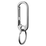 Prometheism Schlüsselanhänger aus Edelstahl, Organizer für Zuhause und Auto, Karabiner-Schlüsselfinder, silber, Small