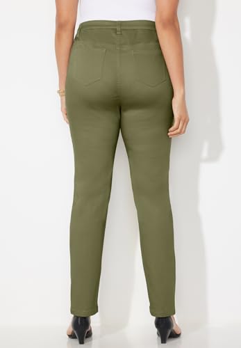 Catherines Women's Plus Size Sateen Stretch Pant3