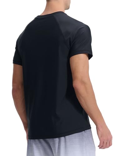 Image of Men's Swim Shirts Rash Guard UPF 50+ UV Sun Protection T-Shirt Quick Dry Fishing Beach T Shirts