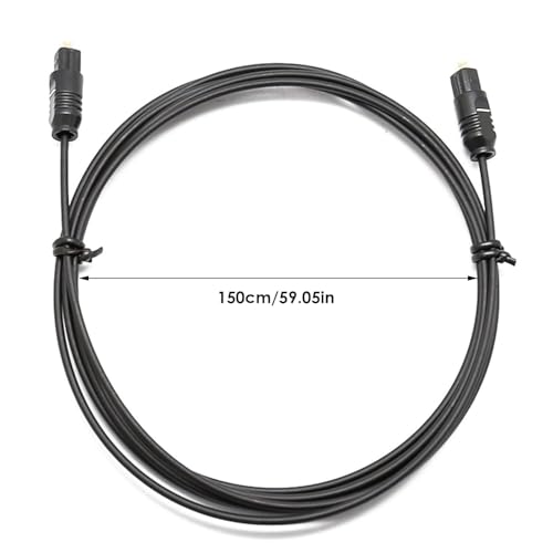 Vayfoni 1.5m optical audio cable, metal speaker cable - perfect optical cable for soundbar to tv - digital audio connection for clear sound transmission