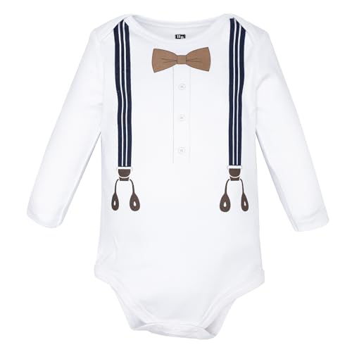 Image of Hudson Baby baby-boys Cotton Long-sleeve Bodysuits 5-pack