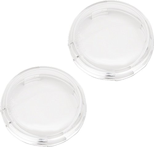 Orange Cycle Parts Pair Clear Bullet/Deuce Style Lens for Harley repl # 68973-00