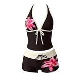 Tankini Damen Bauchweg,y2k,Badeanzug,mit Shorts Rock bügel Oberteil,große größen,bademode,badekleid,Badebekleidung,Set,zweiteilig,Women,Push up,Sommer Outfits,rückenfreies,2000er,Fashion
