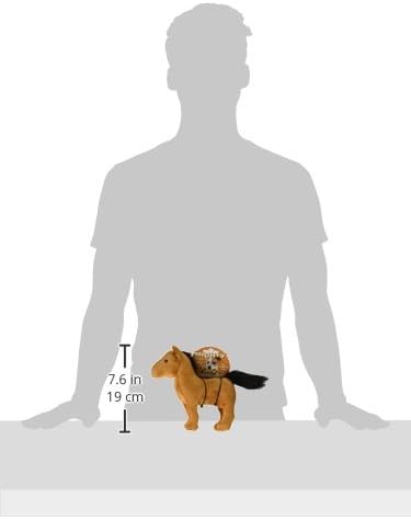 Miniatura 8 de MIGHTY - Caballo junior de granja - Chirriador de múltiples capas. Hecho duradero, fuerte y resistente. Juguete interactivo para perros (Tug, Toss &