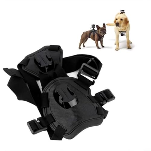 Hundegeschirr, verstellbar, weiche ABS-Weste, doppelte Fixierung, sichere Kamera-Basis für Outdoor, Wandern, Laufen, 18 x 20 x 5 cm, leicht – Bild 5
