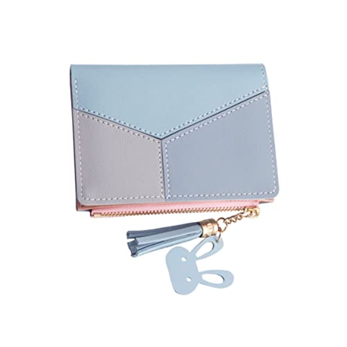 Didiseaon 1pc Short Women's Wallet Multi-position Pu Purse Vintage -degaussing Zippered Design Compact Sky- Handbag for Cards and Cash Storage