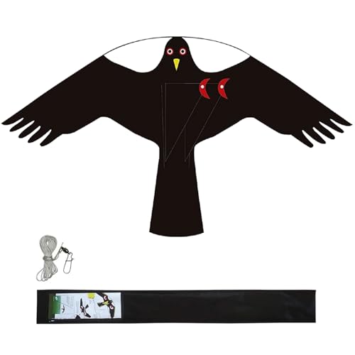 Cometa voladora de halcón para espantapájaros en cultivos de granja