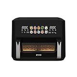 EVVO Freidora Sin Aceite Tasty Fryer Advance DUO 10L - Air Fryer con 2800W, Compartimento Divisible, Tecnología Dual Resistencia, Panel Táctil, Multifunción, Temporizador, Antiadherente