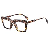 YAMEIZE Gafas de Bloqueo de Luz Azul Cuadrada Ojo de Gato Montura Retro Gafas con Filtro de Luz Azul Bloqueo Anti Reflejantes para Ordenador Lectura