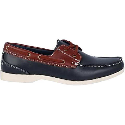 L.A. Gear Mens Slip On Classic Boat Shoes (Navy/Tan, UK_Footwear_Size_System, Adult, Men, Numeric, Medium, Numeric_9) Cover