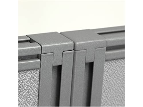 Bush Business Furniture Cubicle Desk with Privacy Panels | Easy Office Collection Two Person Table Workstation | 60Dx60Wx45H