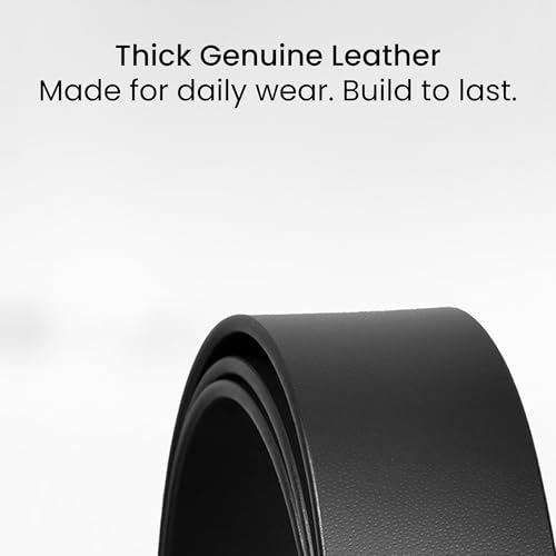 Image of RABELL Genuine Leather Belt for Men Leather Original | Belt for Men Formal & Casual Original Branded belt | Adjustable size Fits Waist up to 46 inches 1.5in Width Zinc Casted Buckle Comes in Gift Box