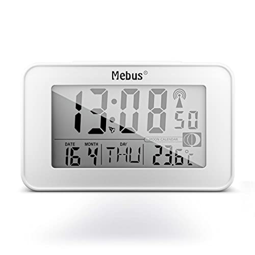 Mebus 51461 Color Blanco - Despertador (LCD, 2 líneas, 120 mm, 71 mm, 48 mm, Color Blanco) Cover