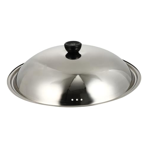 UKCOCO Tapa de Olla de Acero Inoxidable Gruesa Salpicaduras para Cocina Retiene Vapor con Pomo Ergonómico Herramienta Multifunción para Sartenes y Ollas
