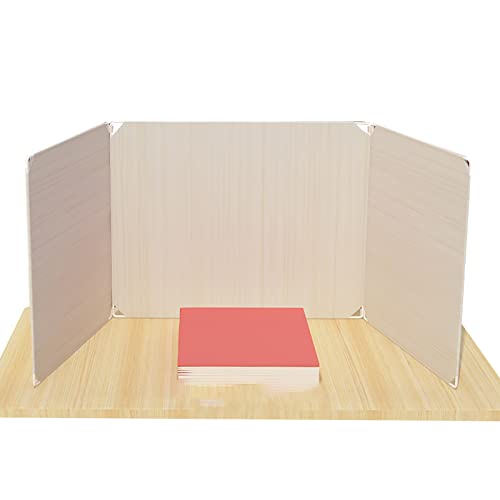 卓上パーティション 衝立 折りたたみ式 パーテーション 仕切り板 デスクパーテーション パーテーションパネル 組み立て簡単 受付 カウンター デスク仕切り 飲食店 食事 学校 1セット 45X35X35CM 木色