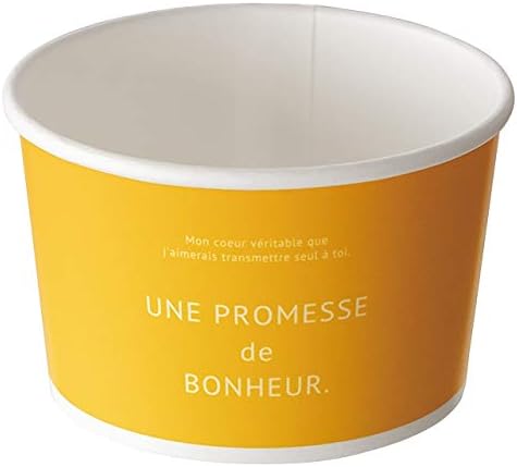 Heads BNR-CUY1 Food Containers, Diameter 3.0 x 1.9 inches (7.6 x 4.8 cm), Yellow, 100 Pieces, Bonheur Cup, Food Safe