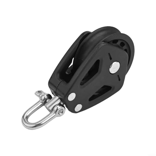 Polea de nailon resistente con capacidad de carga de 460 kg y rejilla giratoria para accesorios marinos, diámetro máximo de línea de 10 mm