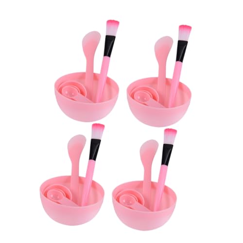 Didiseaon 4pc Diy Facial Mask Bowl Brush Set Stick Spoon Cover Spray Bottle for Face Makeup