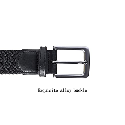 Image of AGEA Elastic Stretch Woven Braided Waist Belt for Men and Women
