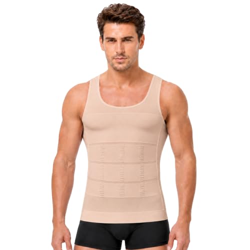Image of Wearslim Men's Slimming Body Shaper Vest Shirt | Abs Abdomen Slim Stretchable Tummy Tucker Vest