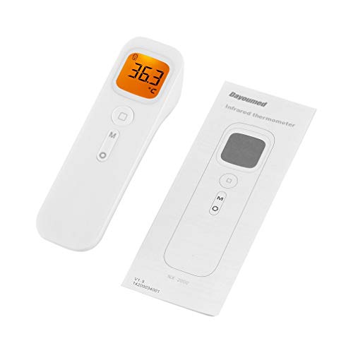 Thermometer for Adults Non-Contact Handheld Forehead Infrared for Baby Touchless Thermometer with Three Color Digital LCD Display for Face Ear Body Fever Alarm ?/? Switch Get Readings in 0.5 Second