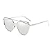 Produktbild HONGYAN Spiegel Flachlinse Frauen Cat Eye Sonnenbrille Klassische Twin-Beams   Rahmen Sonnenbrille Für Frauen Männer