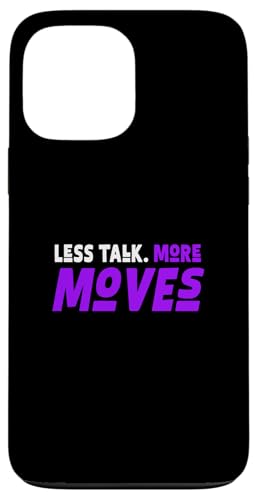 �p�[�v���J���[ Less Talk, More Moves Purple Graphic �X�}�z�P�[�X iPhone 13 Pro Max �p