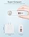 USB C Charger Block, 2-Pack 40W 4-Port USB C Wall Charger Fast Charging Dual Port PD Power Adapter+QC Double Wall Plug Multiport Type C Brick Chargers for iPhone 16 15 14 13 12 11 Pro Max XS,Samsung