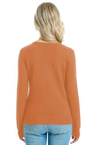 Image of QUALFORT Women's Sweaters Long Sleeve Soft Lightweight Basic Knitted Pullover Sweater