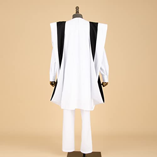 African Clothing for Men Dashiki Embroidery Agbada Robe Plus Size Dashiki Outfits Coats Shirts and Pants 3 Piece Set4