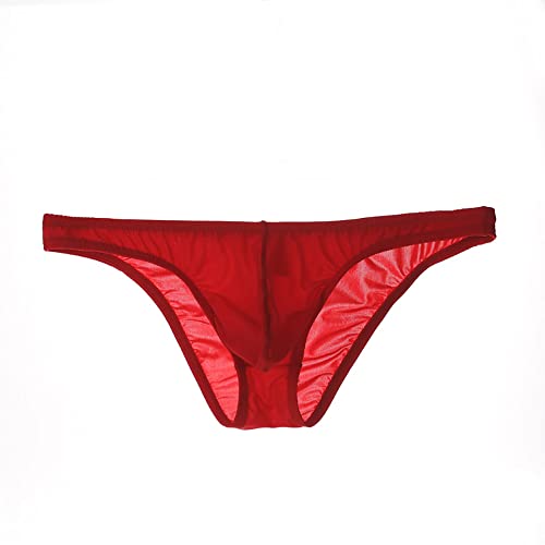 Men's Low Waist Ice Silk Solid Color Brief Panties Breathable Thin Bikini Briefs Underwear2