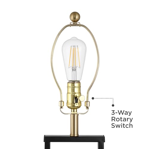 Juego de 2 lámparas de mesa 360 Lighting Pellana negras con USB miniatura 4