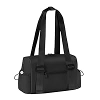Small Gym Bag & Tote bag for Women, Waterproof Travel Duffle Bag with Wet Compartment, Mini Gym Bag for Sport & Workout & Swimming, Black - KUKUPAK