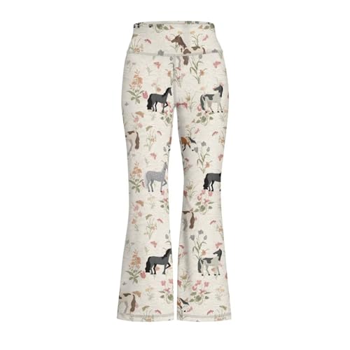 Image of Girls Flare Leggings Cute Bell Bottoms for Teen Girls Wide Leg Sweatpants for 5-14 T