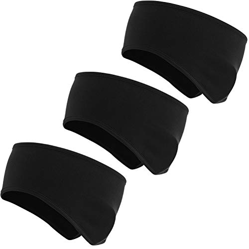 YOSUNPING Fleece?Ear?Warmers for?Men?&?Women - Ear?Muffs?Headband/Thermal Ear?Band/Warm Ear?Covers?Perfect?for?Running Yoga Skiing Workout Cycling Bike Sports in Winter Cold 3pcs-Black+Black+Black