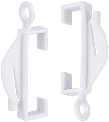 ManYing 50 Pieces Plastic White Glider Curtain Hooks Ceiling Rail Track Slider Clips for Shower/Window/Door Curtain,NC008