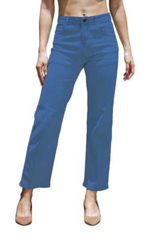 Image of RAGZO Relaxed Fit Jeans for Women || Women High Waist Jeans Pants || Flare Denim Jeans || Loose Fit Jeans for Women