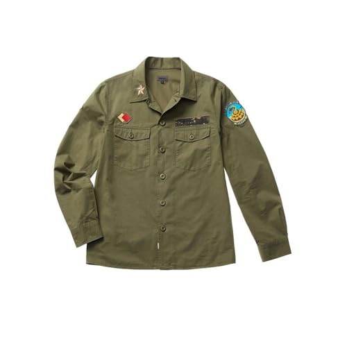 fit regolare Blauer Camicia Manica Lunga, 732 Verde Loden, M Uomo