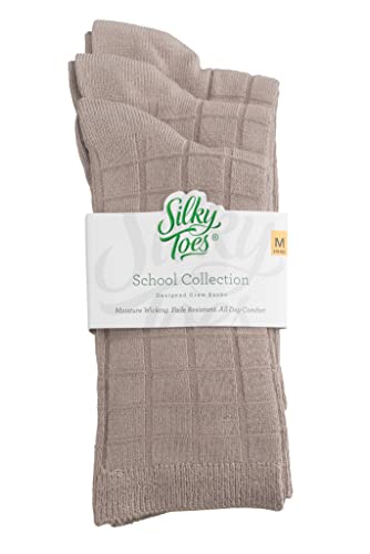 Silky Toes Rayon from Bamboo Seamless Designed Dress Socks for Boys Girls, 3 or 6 Pk School Uniform Socks3