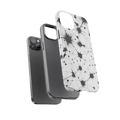 Coque iPhone 14 Plus rigide brillante : évitez les rayures avec style abstrait
